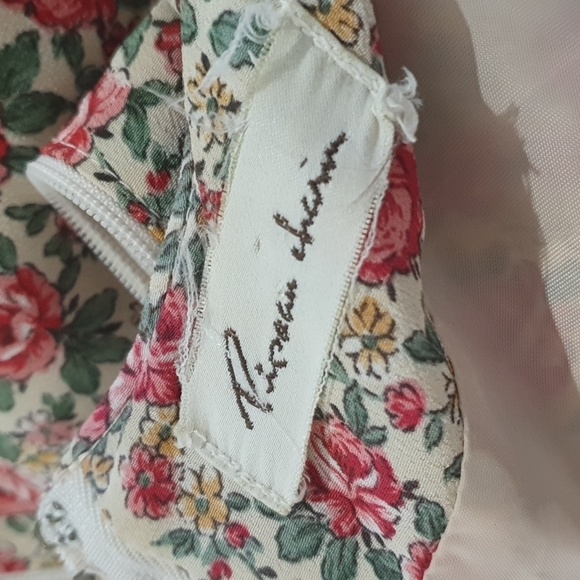 Size 12 (approx) Pink Floral Sleeveless Dress - Picture 6 of 6